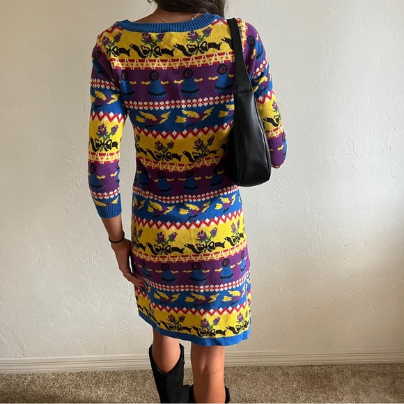 Betsey Johnson Vintage Archive Punk Label Reissue Knit Sweater Dress - Picture 6 of 9